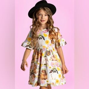 Rock Your Kid Bunny Hippie Dress sz 6